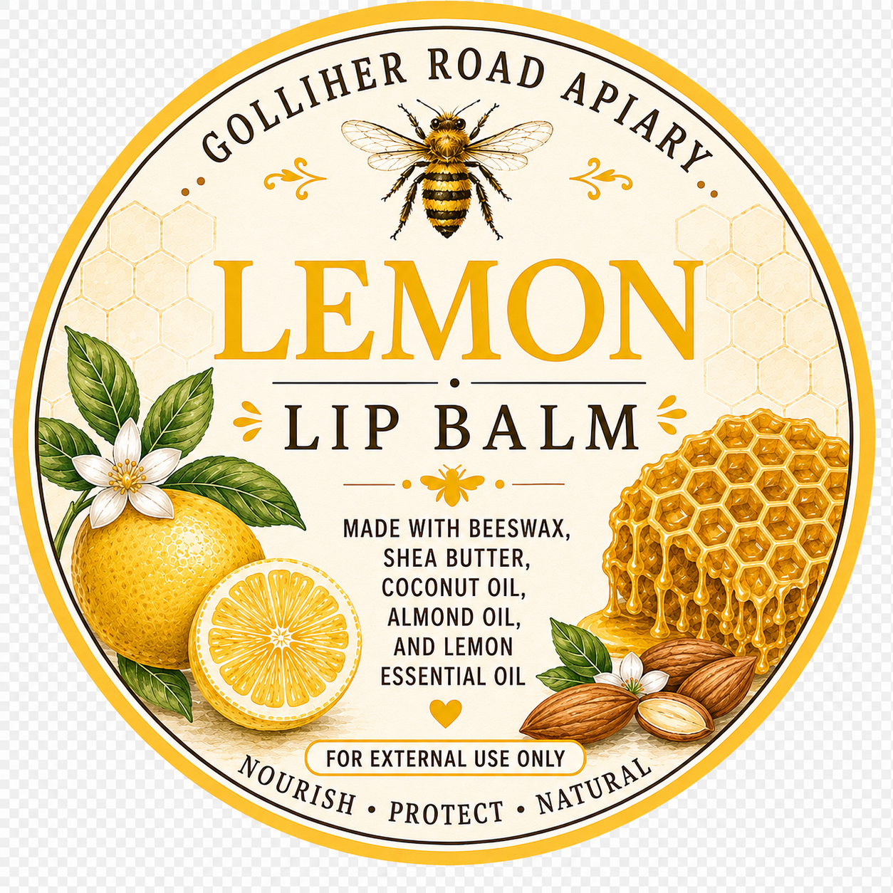 Lemon Lip Balm - Round Tin
